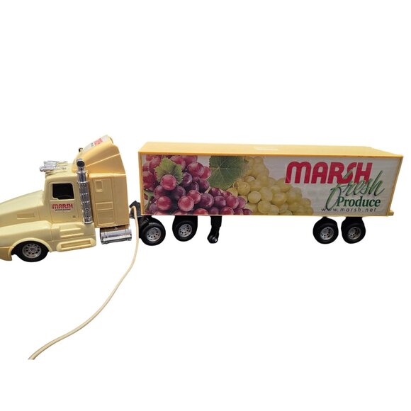 Vintage RC Marsh Supermarket Indiana 18 Wheeler Delivery Semi Truck Tractor Trai - Picture 1 of 9